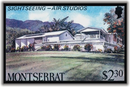 Official stamp honoring Air Studios Montserrat